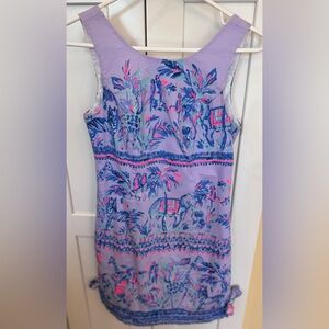 Lilly Pulitzer Mila Shift Dress Lilac Verbena Fruity Monkey Holy Grail, 00